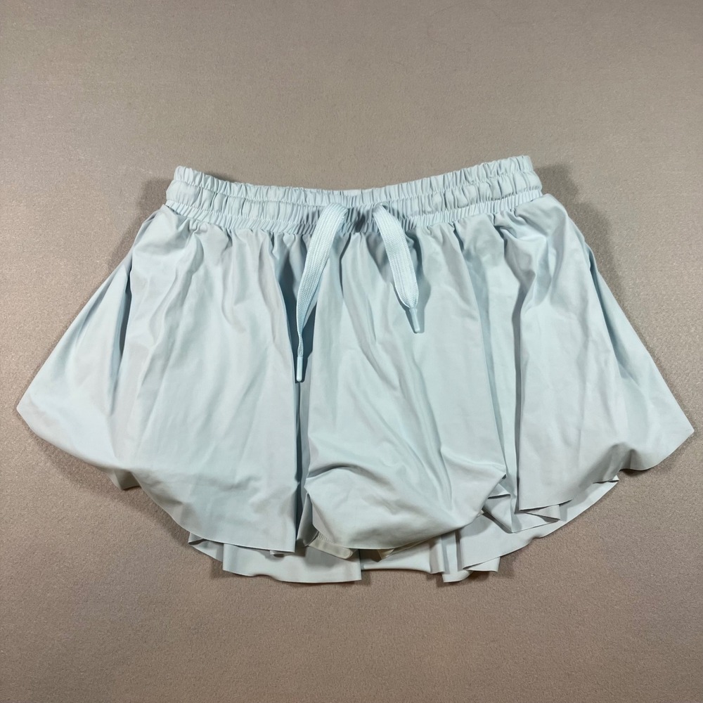 Kimberly C Light Blue Active Golf Skort Built-in Shorts Size M Drawstring Waist